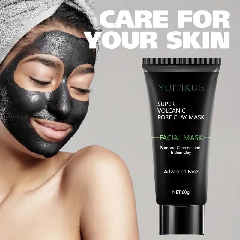 قناع الطين البركاني - يحتوي على النياسيناميد والجلسرين وحمض الهيالورونيك وحمض اللاكتيك والترطيب والتحكم في الزيت، وتنظيف f #2