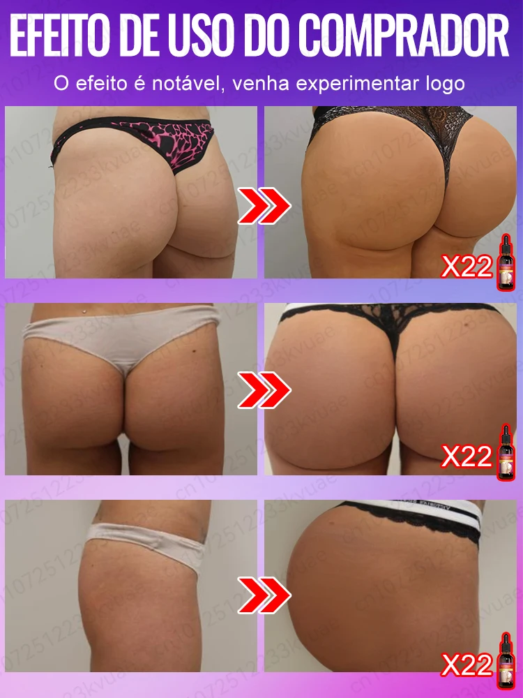 Nádegas Alargamento Óleo Essencial, Big Butt Enhancement, Crescimento das nádegas, Shaping e Shaping, Corpo Sexy