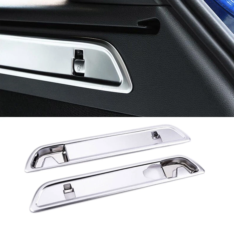 AU04 -2Pcs/Set ABS Chrome Car Trunk Hook Decorative Cover Trim For Mercedes Benz GLC Class X253 200 260 300 Car Accessories