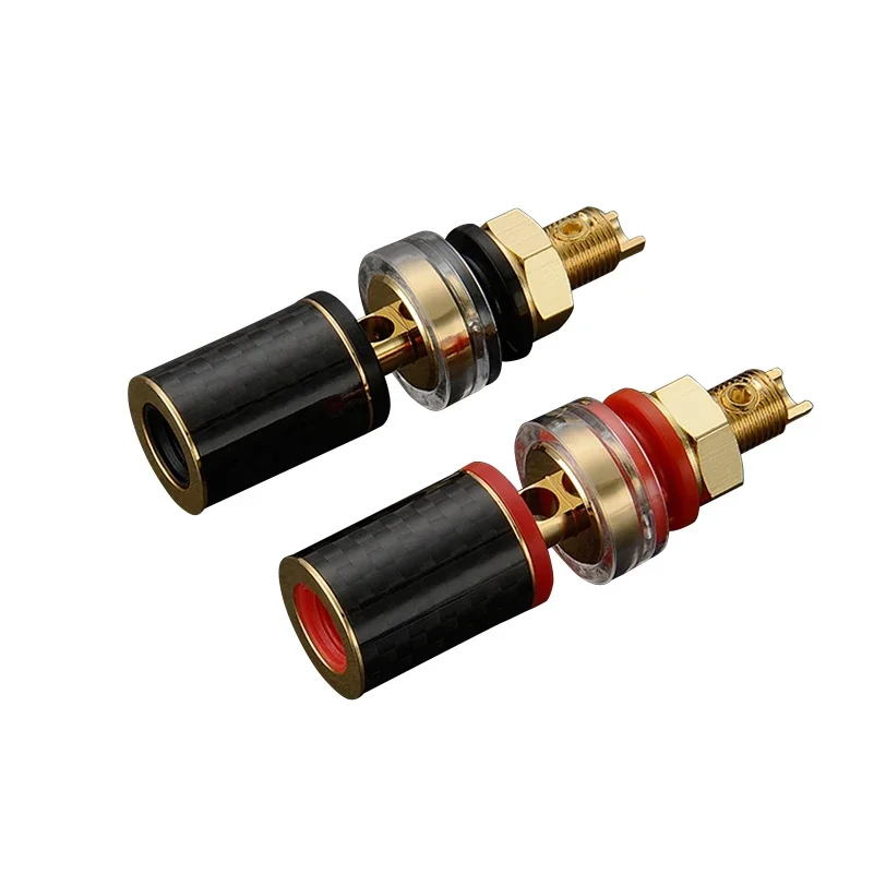 4PCS viborg audio  BP-604G  Carbon Fiberpure  copper 24K gold  Plated  Speaker Amplifier Terminal Binding Post