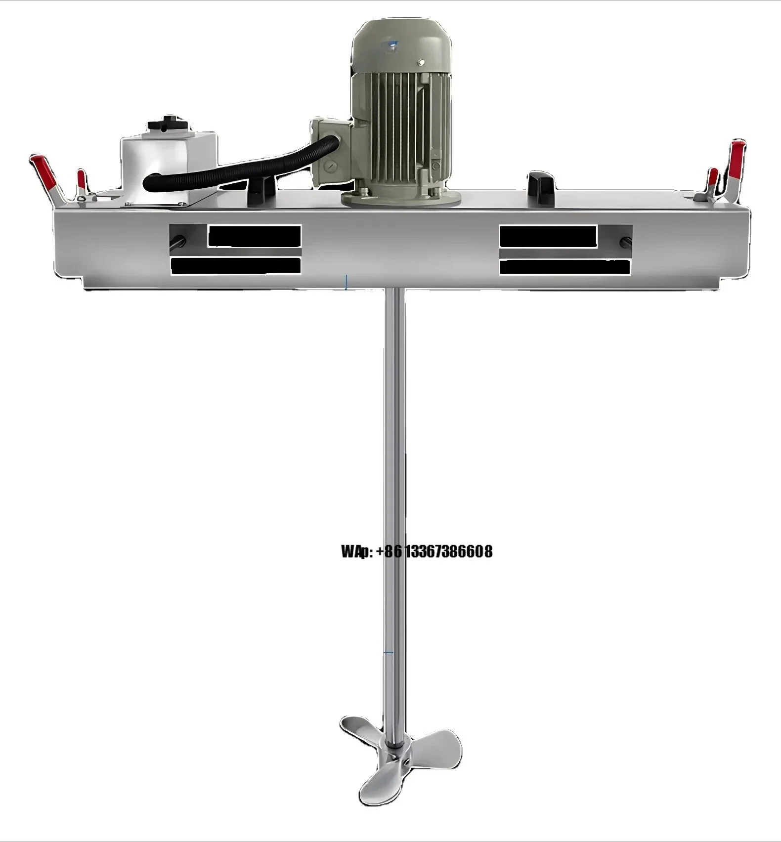 1.5kw Barrel Agitator Dispersion Stirring Liquid IBC Mixer for Liquid 1000L Ton Tank Maximum Processing Viscosity 800cps