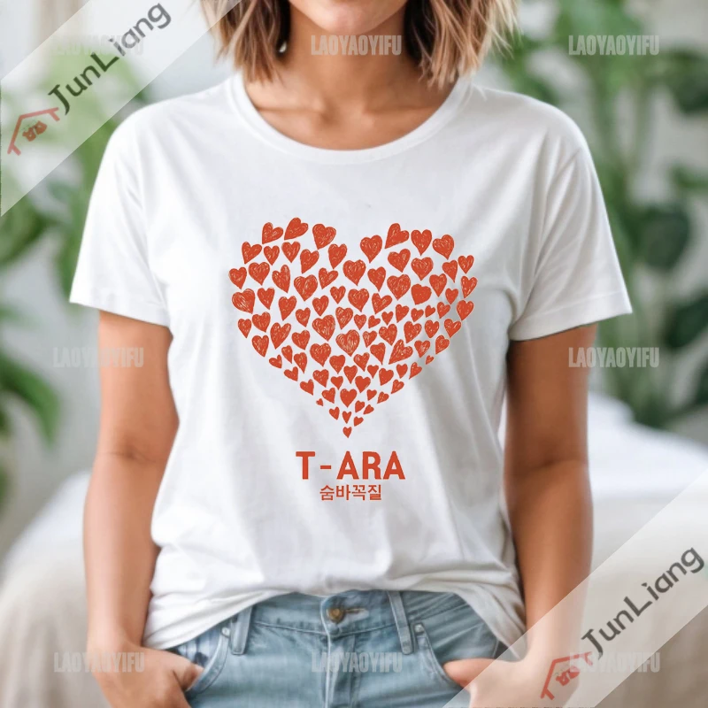 Tara T-shirts K-pop Girl Woman Clothing T-ara Harajuku Fashion Women Goth Top Y2k Clothes Shirt Blouse 2023 Aesthetic Youthful