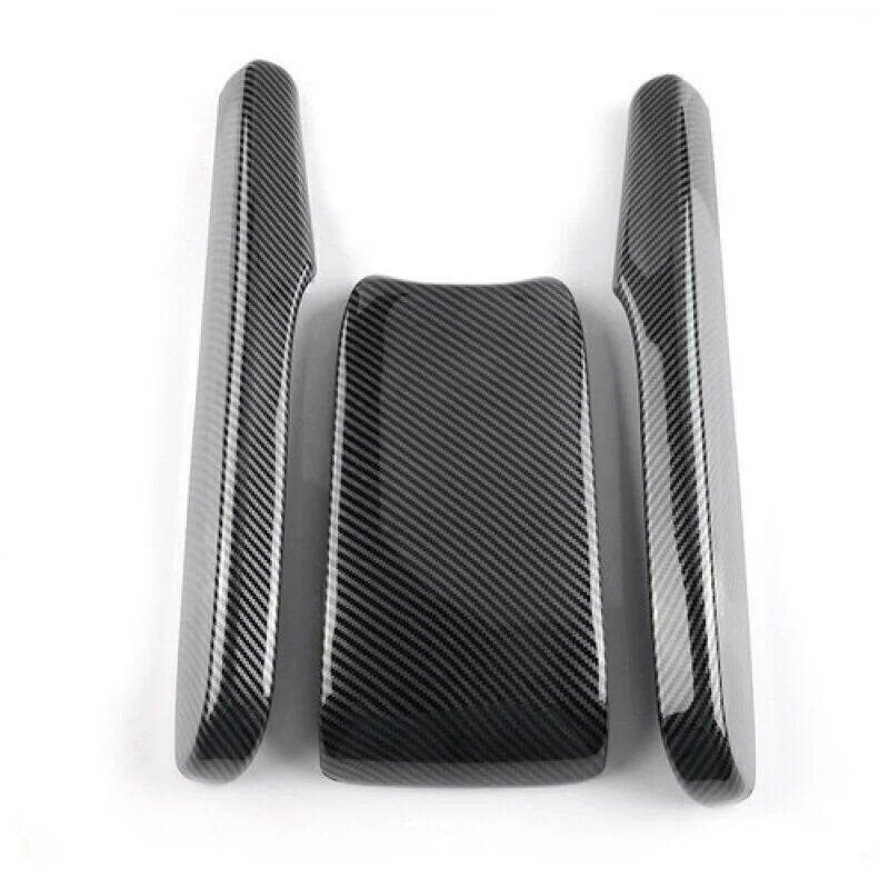 ل 2016 ~ 21 هوندا سيفيك الداخلية مسند الذراع المركزي لوحة صندوق ألياف الكربون الأسود