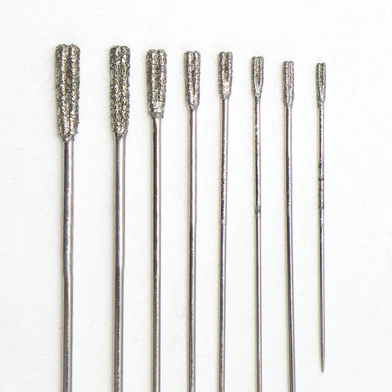 1/1.3/1.5/1.8/2/2.2mm Diamond Drill Bits Hole Solid Bit Tipped Jewelry Tool For Jade Agate Stone Jewelry Glass Drilling Ceramics