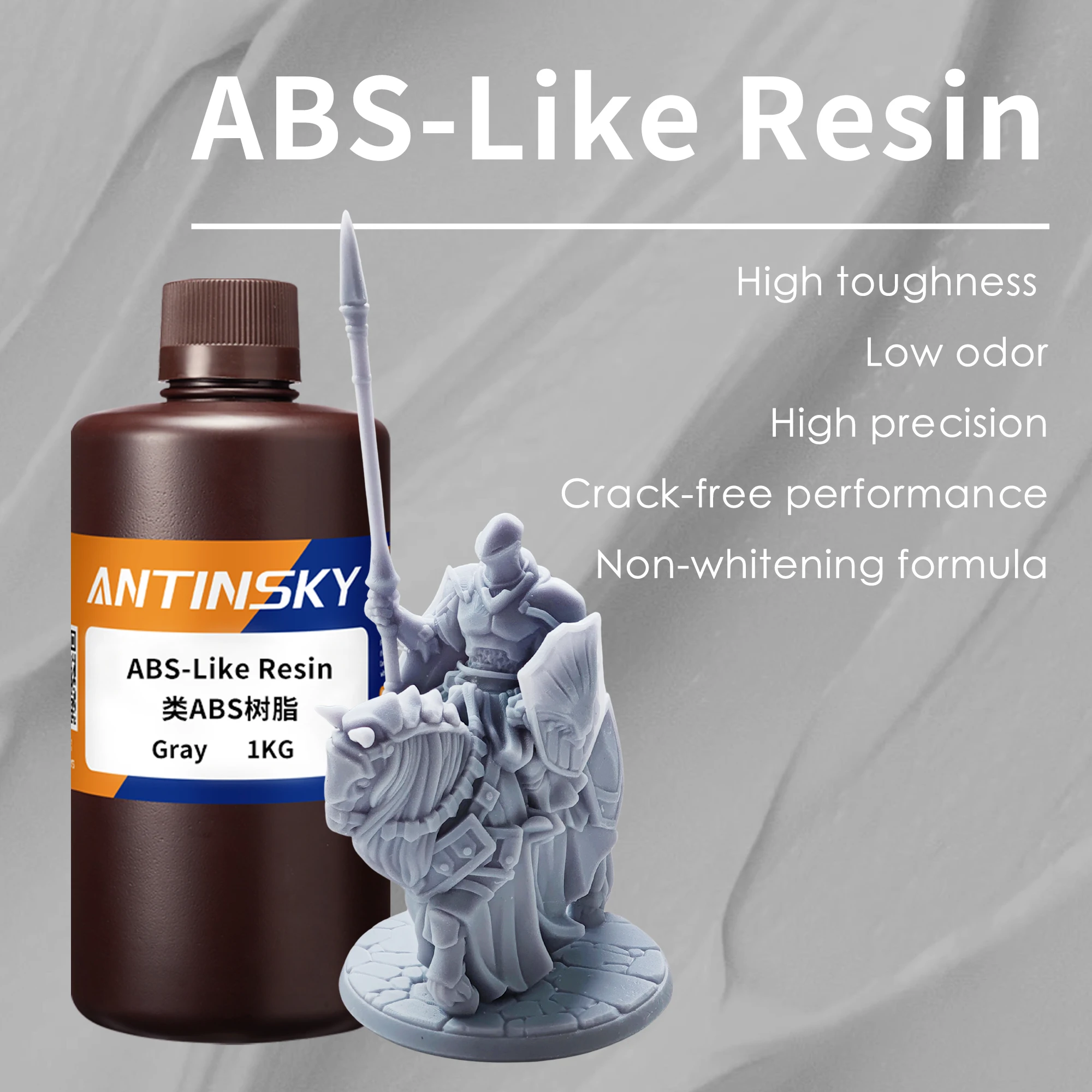 ABS-Like Rigid 3D Printing Resin 1KG Good Toughness For Engineering  SLA LCD Printer