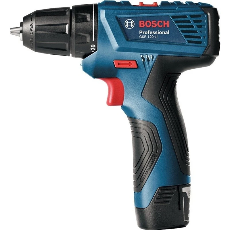 BOSCH GSR 120-LI Hand Electric Drill Cordless 12V Lithium Battery Charged Electrician Household Power Tool Combination