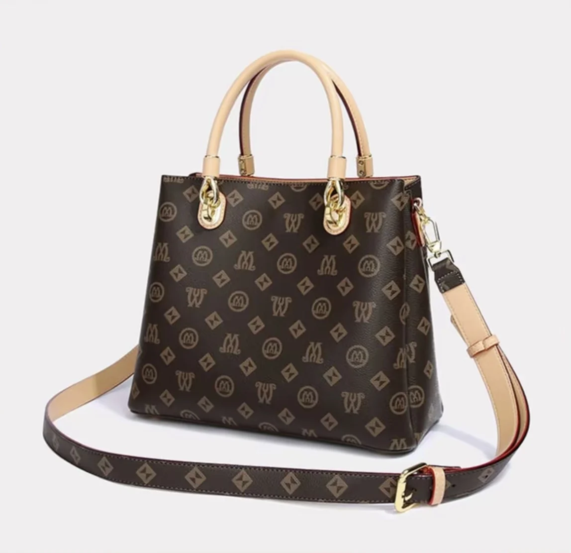 

Mingnu Hong Kong Label 2026 Women's Large Capacity Luxury Tote Bag Cowhide Bag Versatile Christmas New Year Gift