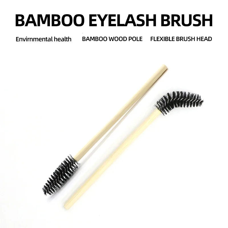 

Wooden makeup mascara brushes wand disposable eyebrow brush applicator eyelash extension brushes tools