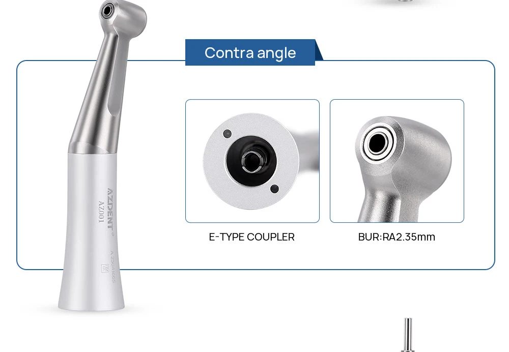 AZDENT Set Dental Hochgeschwindigkeits-Handstück LED Integrierter E-Generator Niedriggeschwindigkeits-Kit 2/4 Löcher Druckknopf Keramiklager Luftscaler – Detail 22