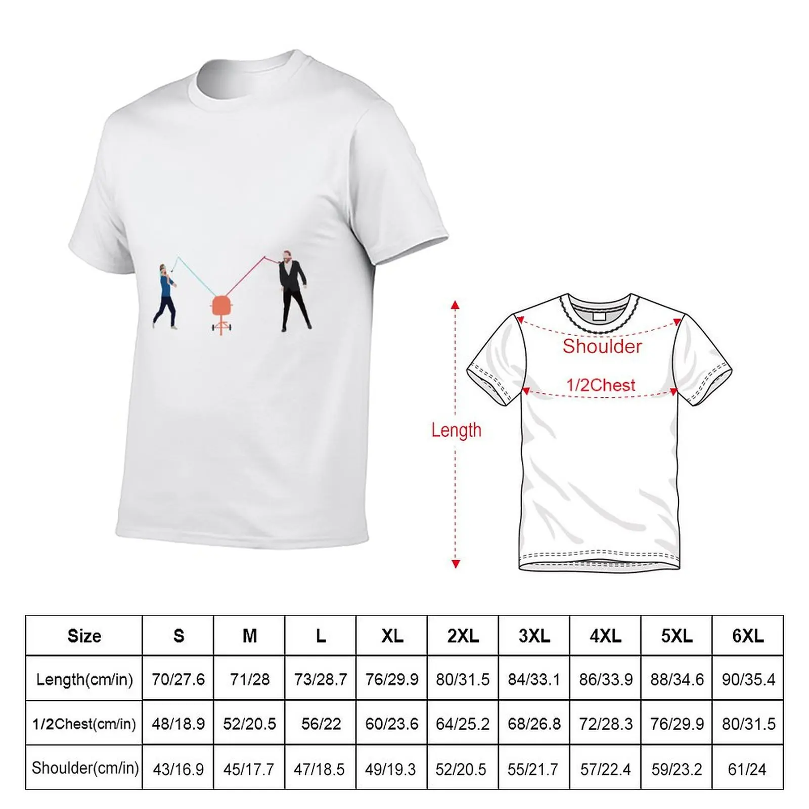 Sausage Cement Mixer T-Shirt Breathable Basic Cotton T-Shirt
