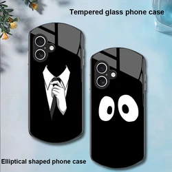 Astronauts Universe For Apple IPhone 16 11 13 15 14 Pro Max 12 Mini 7 8 Plus XR X XS Elliptical Shaped Tempered Glass Phone Case