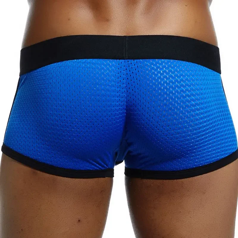 JOCKMAIL Brand Underwear Boxer Men Breathable Mesh Men\'s Boxers Male Underpants Sexy Gay penis pouch Panties  Mens Trunks Pant