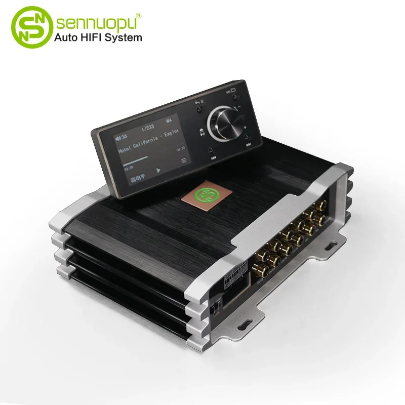 Sennuopu Power Digital Designs Car Subwoofer Amplifier Audio Amp 4 Channel DSP Car Amplifiers Universal Aluminium Alloy 2 KG