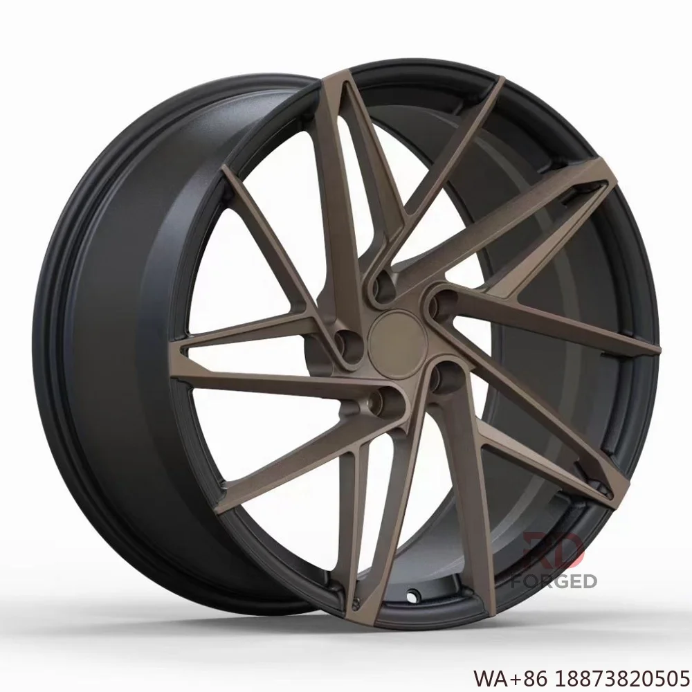 For Forged Alloy Wheels 18-24inch  5x120/5x114.3 Two Colors Directional 1-Piece Alloy Rims Fit for BMW M3 M4 Tesla Mustang Audi