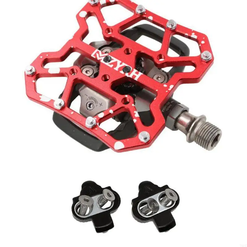 Juego tacos automáticos para Pedal T8UC, tacos SPD para bicicleta montaña, equipo carreras para Wellgo