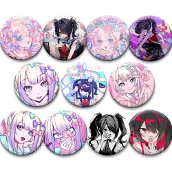 Needy Streamer Overload Brooches for Backpack Anime Figure Rain Lapel Pins Cartoon Cosplay Badge Accessories Clothes Decoration