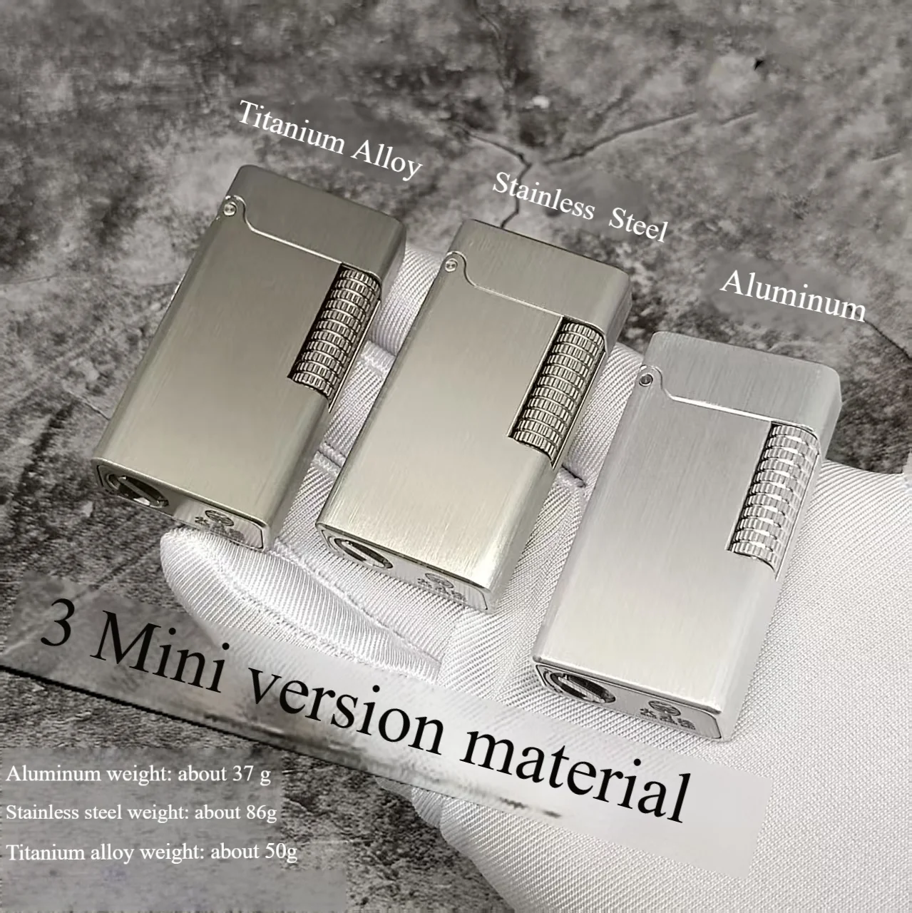 Mini Titanium Alloy Mechanical Liquid Lighter – Spring-loaded Slider, Automatic Ignition, Vintage Retro Style