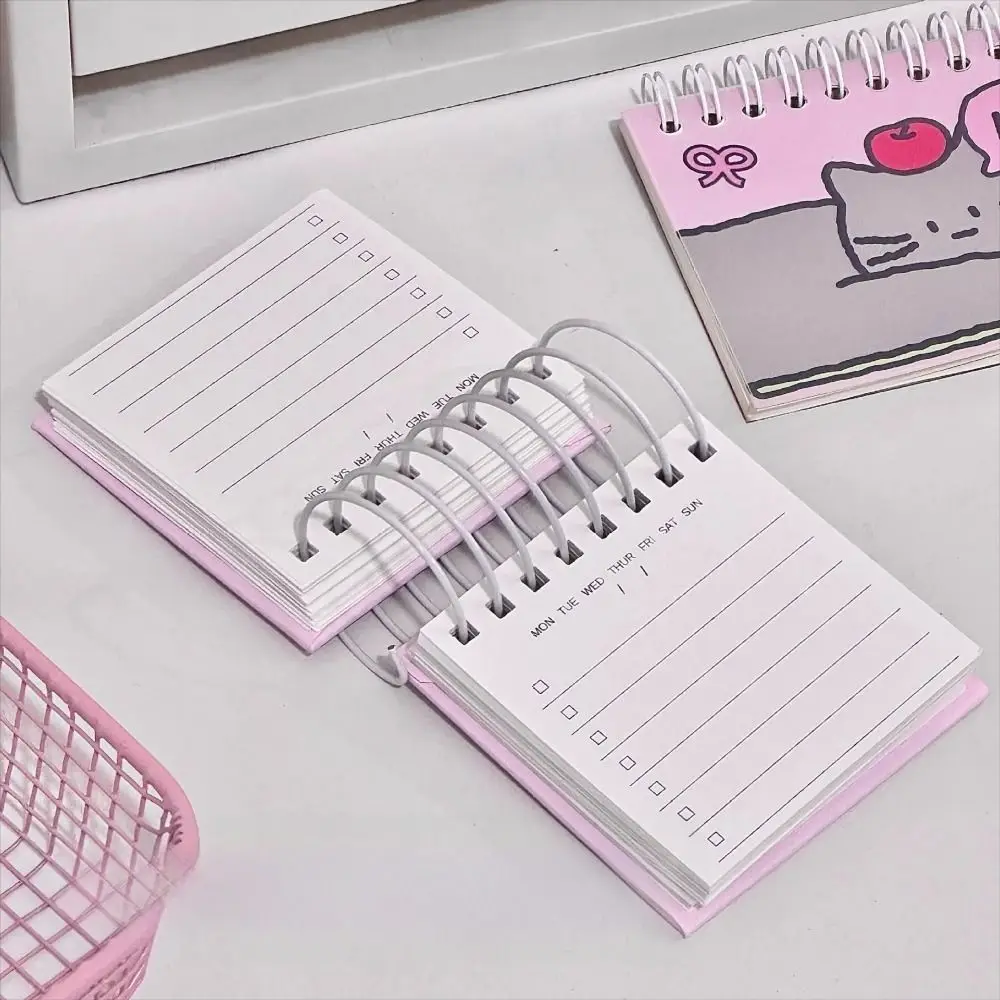 Nova flor de cerejeira rosa espiral livro diy páginas internas em branco bobina caderno mini presente diário livro artigos de papelaria suprimentos