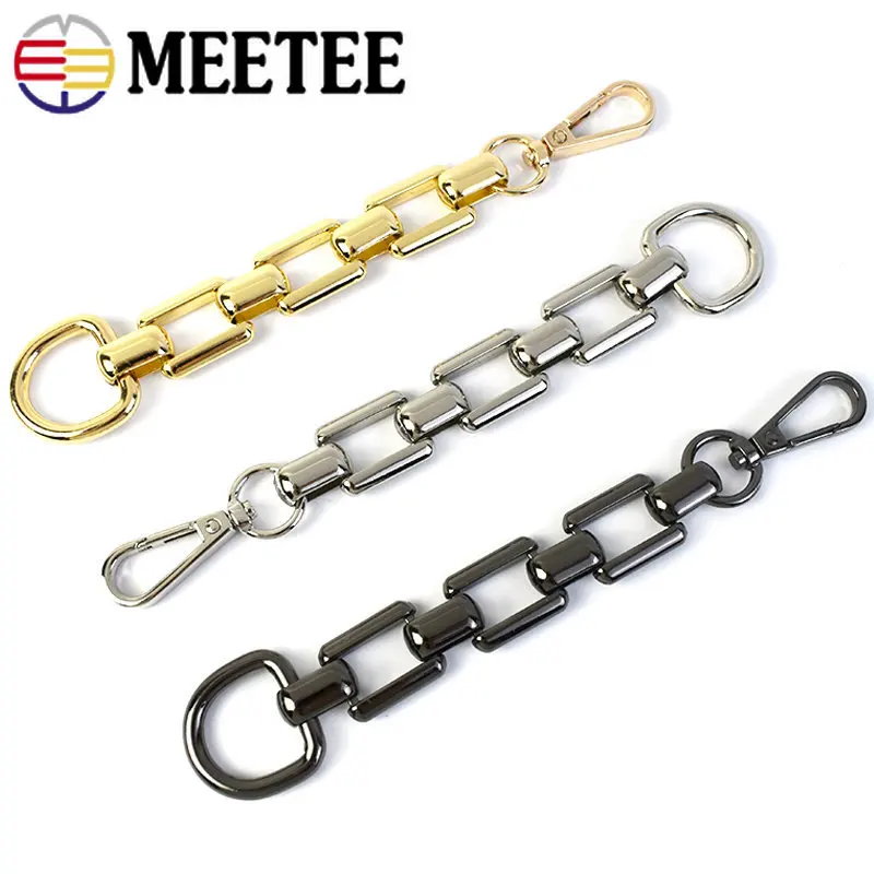 1/2/5Pcs Metal Bag Strap Extension Chain 18cm Gold Adjustment Handle Buckles Handbag Connector Clasps Craft Hardware Accessories