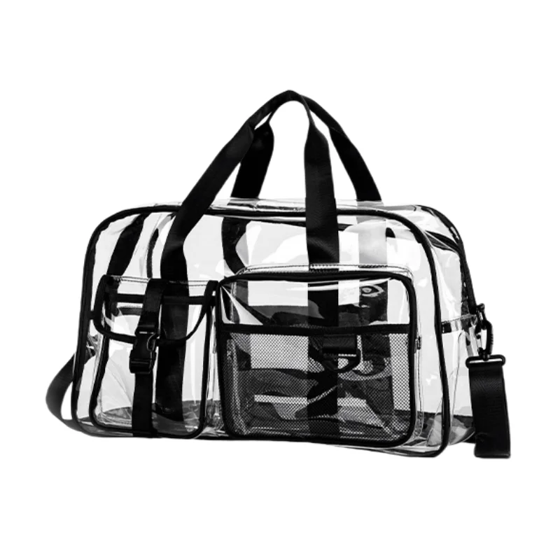 

New Transparent PVC Travel Handbag, Outdoor Sports and Fitness Bag, Lightweight and Large-capacity Single-shoulder Crossbody Bag