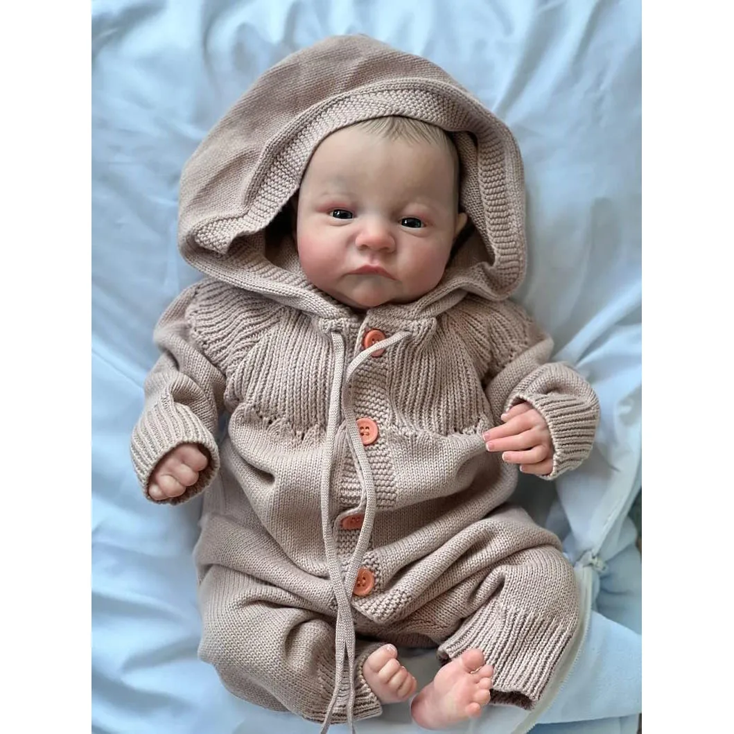 

19 inch Realistic Newborn Doll with Hand-Drawn Veins Weighted Silicone