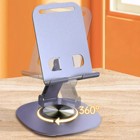 1 Pc 360° Rotation Mobile Phone Holder Stand For IPhone Xiaomi Adjustable Desktop Tablet Holder Universal Table Cell Phone Stand