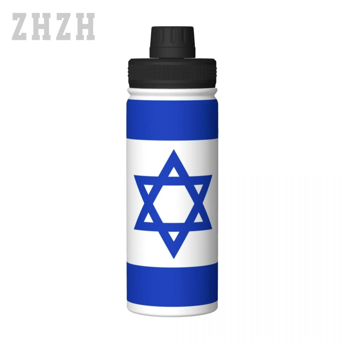 Unisex Sports Water Thermos Bottle Israel Flag Israelite Stainless Steel Double-layer Insulation Cold And Hot Travel Vacuum