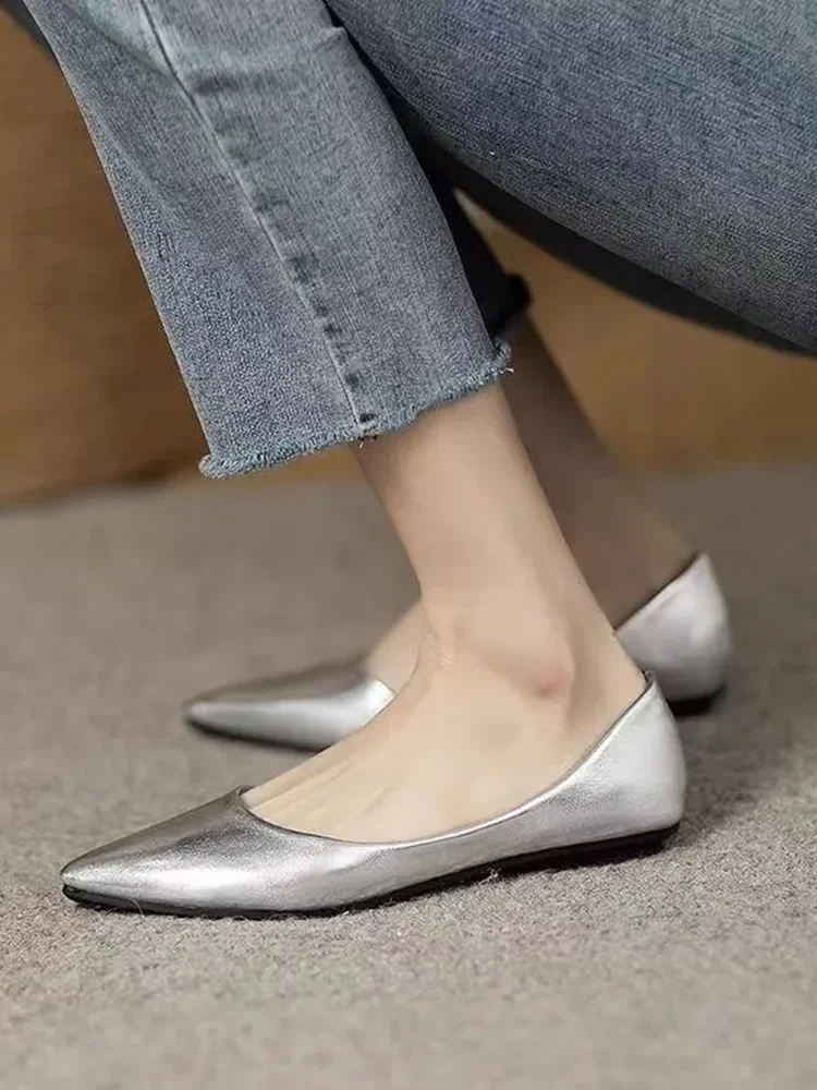 รองเท้าสตรีน่ารัก หวาน น้ำหนัก - Leather Work Flats Women บทวิจารณ์และราคา