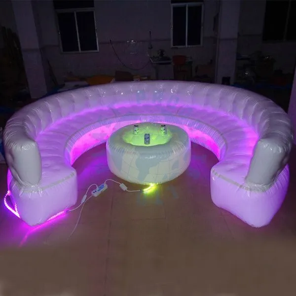 Coofull Giant Inflatable Furniture Air Lounge Sofa With LED Lamp