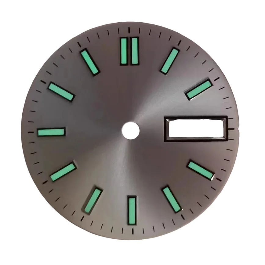 28.5mm NH36 dial  sunburst dial white black blue studded green luminous fits NH36/4R movement