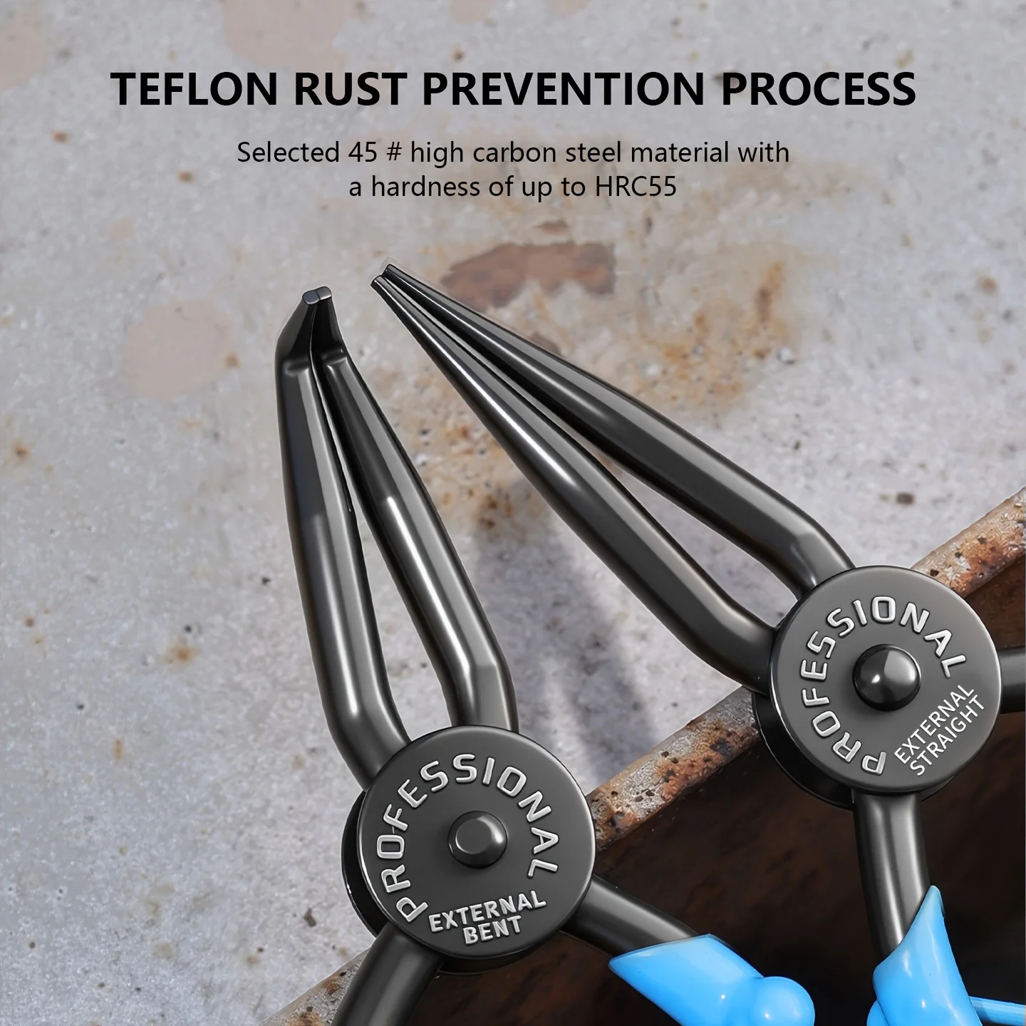7 Inch Heavy Duty Circlip Pliers Straight Elbow Type Snap Ring Pliers Anti-slip Handle Elbow Circlip For Motorcycle Repair Tool - view 6