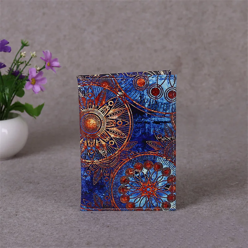 Exquisite Art Style Passport Protective Cover Starry Sky Women Leather Passport Holder Men Travel ID Passport Wallet Case