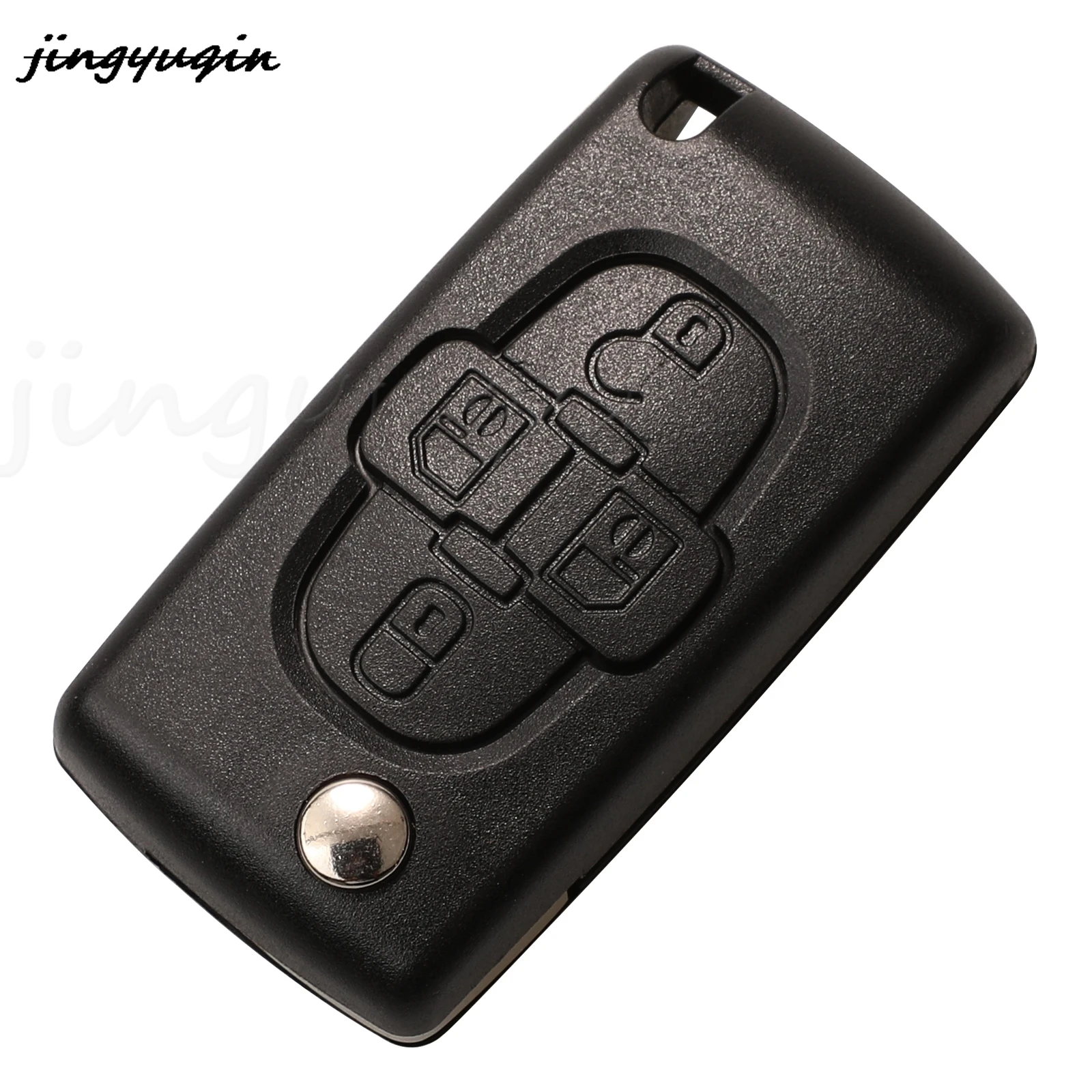 jingyuqin 4 Buttons Remote Flip Car Key Circuit Board Fob 433Mhz For Peugeot 1007 For Citroen C8 VA2/HU82 Blade CE0523