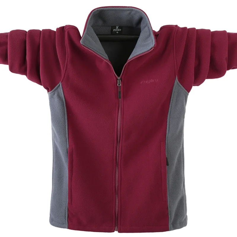 

Spring Autumn plus Size Men's Fleece Lined Jacket Loose Fit Sportswear Thermal Open Cardigan Extra Large Sweatshirt Coat