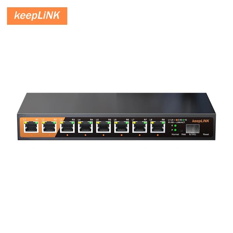 Imagem -02 - Keeplink-switch Ethernet Multi-gigabit 82.5gbps Poe 110gb Sfp Mais Uplink Portas