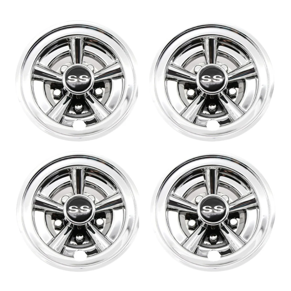 

8Inch SS Golf Cart Wheel Covers, 5 Spoke Design Hub Cap For Golf Carts For Club Car, EZGO, Yamaha-A02G