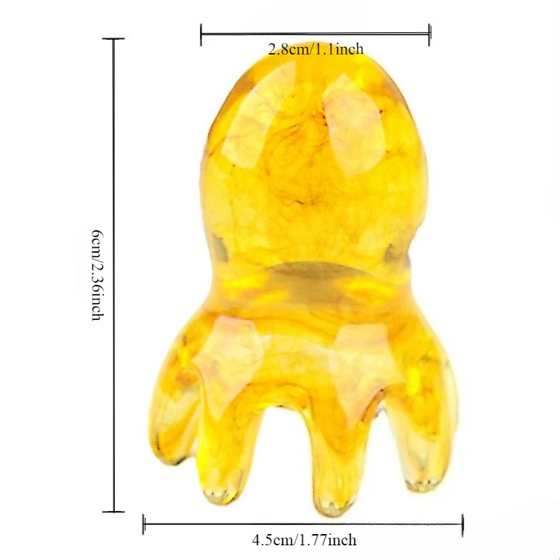 1 шт., массажная расческа для акупунктурных точек в форме осьминога, расческа для кожи головы с широкими зубьями, ручной инструмент для глубокого массажа спины, шеи и спины