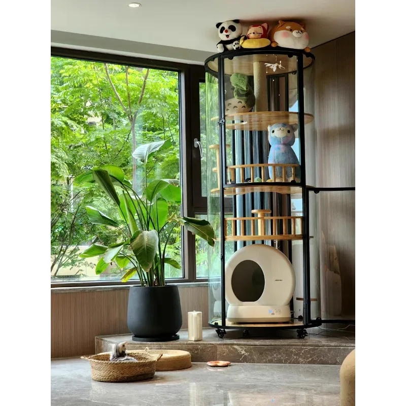 

Большой цилиндрический домик-вилла для кошек