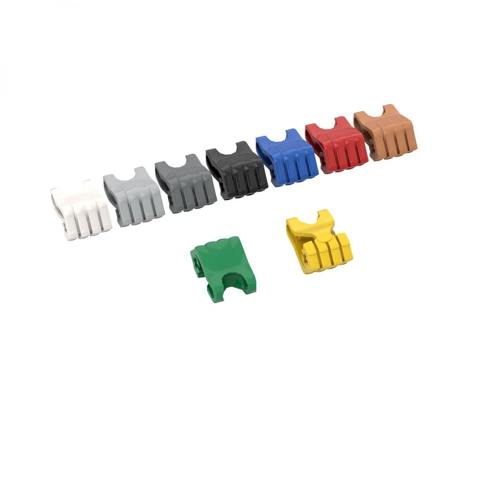 10pcs MOC Brick Parts 93575 Figure Hand Fist with Axle Hole Compatible Building Block Particle DIY Assmble Kid Puzzle Toy Gift