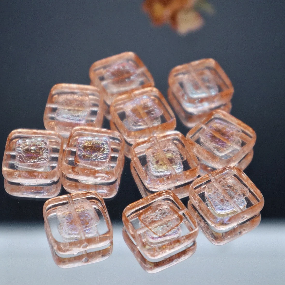 10pieces  14mm (Multiple colors)  handmade beadeds bracelet necklace earrings loose jewelry DIY semi-finished production