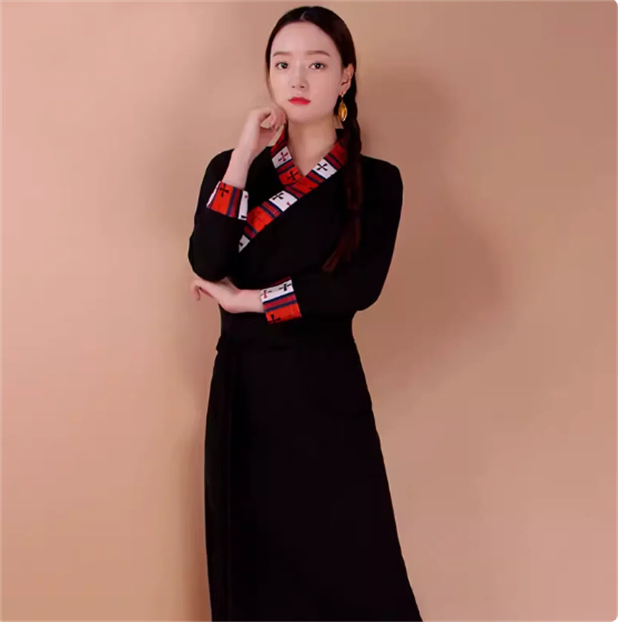 Spring Tibetan Women's Xizang Clothing Cotton and Hemp Tibetan Clothes