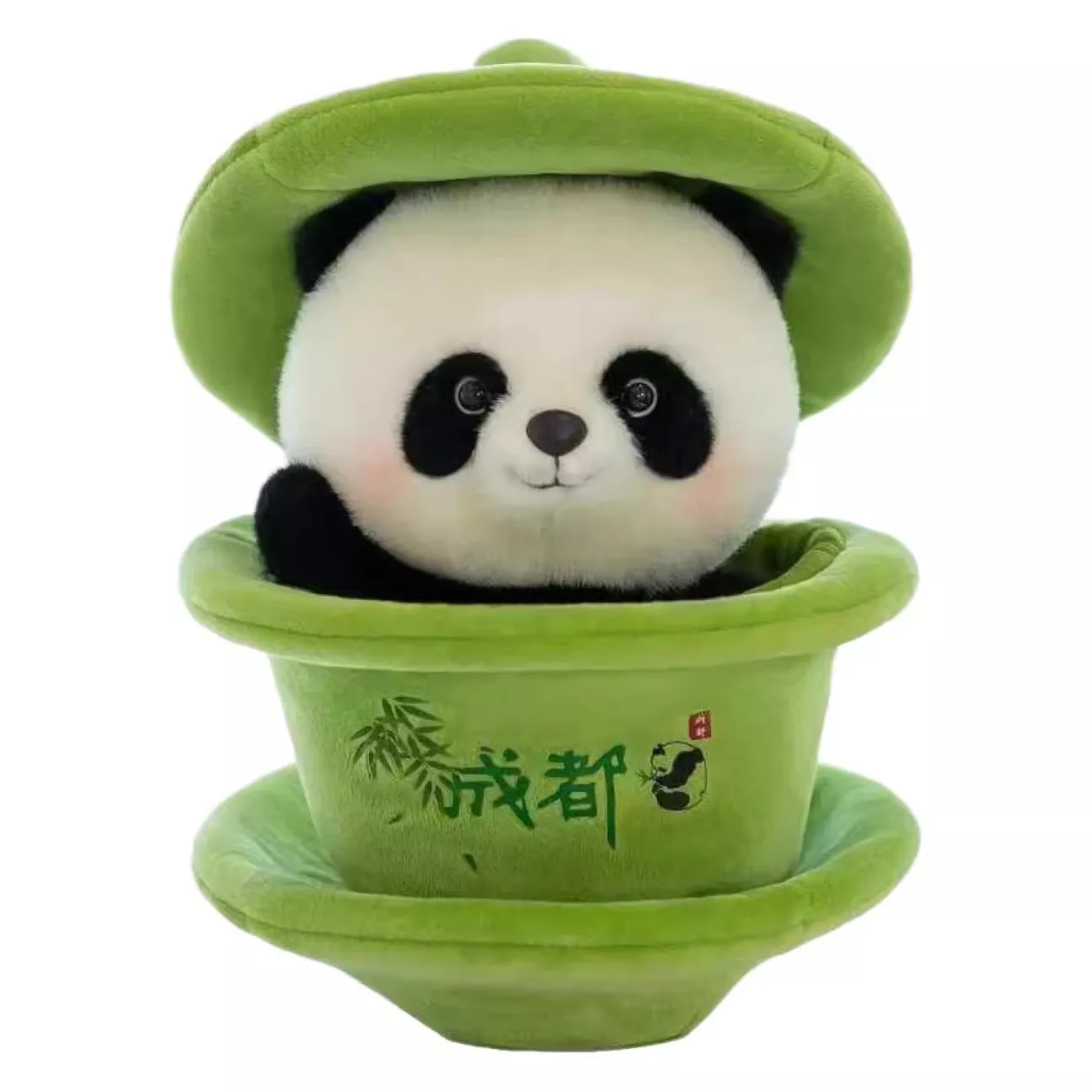 

Original Si Chuan Teacup Cute Panda Plush Doll Chengdu Tourist Souvenir Concert Gift 25CM