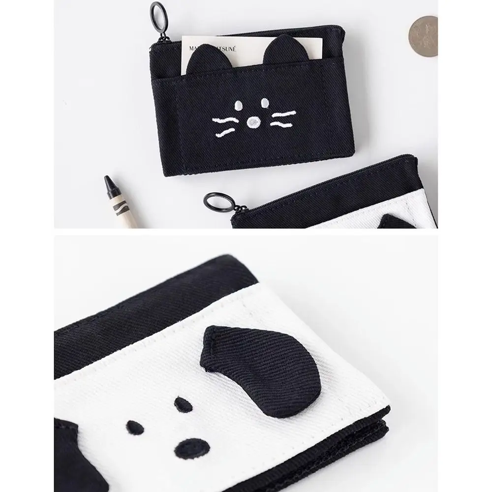 Cartoon Animal Cartoon Coin Purse Wear-resistant Earphone Bag Foldable Change Pouch Korean Style Storage Bag Cute Card Bag