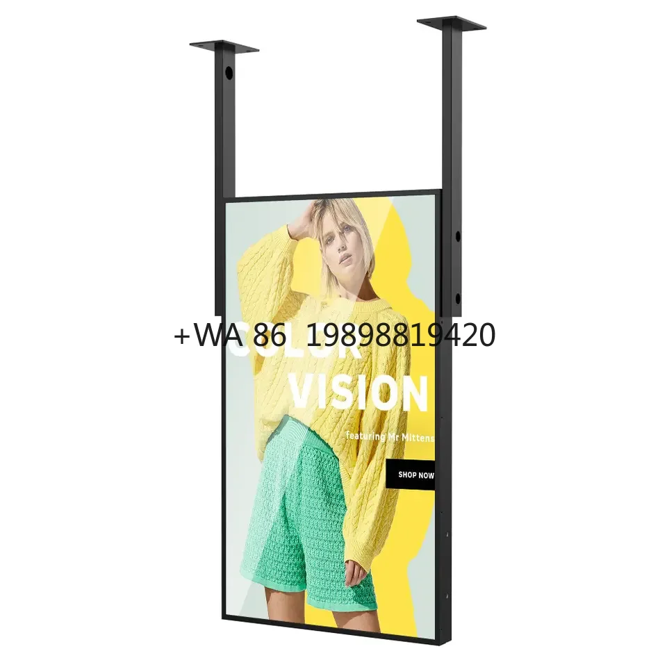 

49 55 65 75-дюймовые 4K HD LCD-экраны с высокой яркостью 2500/3000 нит, подвесные интерактивные рекламные LCD-тотемы для витрин