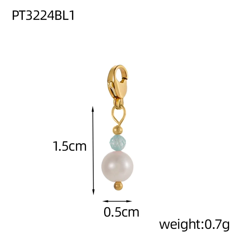 Naturstein Anhänger Edelstahl Charm Edelstahl Anhänger vergoldet DIY Schmuck Halskette Armband Schmuck Zubehör