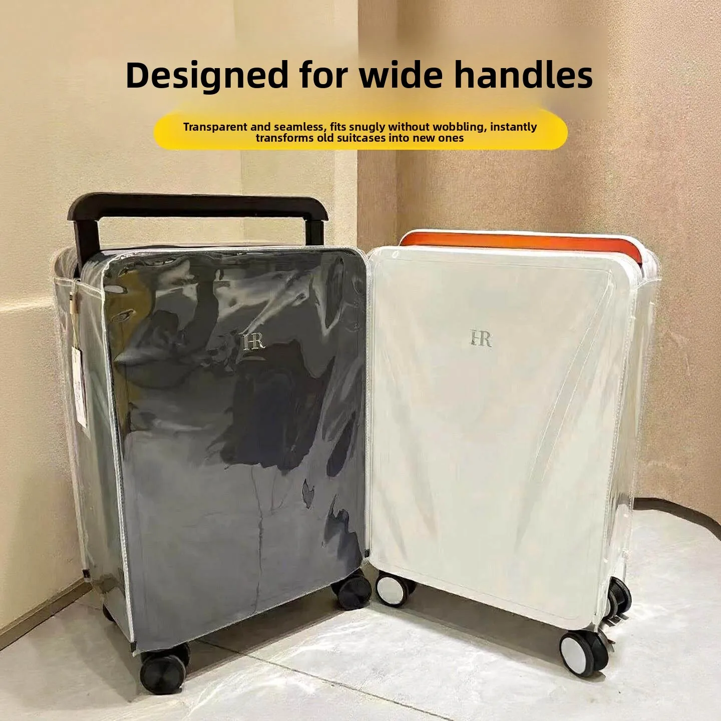 Travel Luggage Cover Protective Sleeve for Wide Handle Carry-On Bag Dustproof Outer  for Middle Handle Suitcase