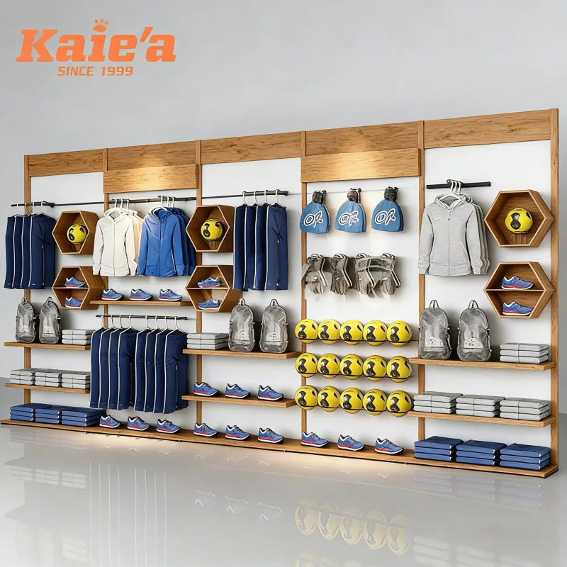 custom.Solid Wood Floor-to-Floor Hanger Display Rack Women's Clothing Rack Clothes Garment Shop Design