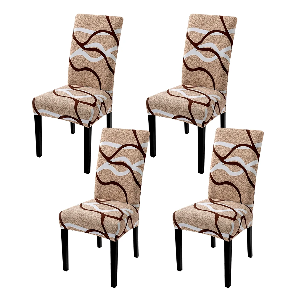 4 Stück Stuhlhussen, abnehmbare Stretch-Universal-Stühle, Sitzbezüge für Esszimmer, Hotel, Bankett, Anti-Schmutz-Stuhlhussen