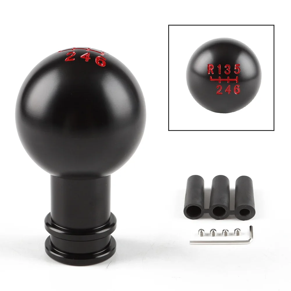 

Универсальная автомобильная алюминиевая ручная ручка переключения передач 5, 6, 10-скоростная круглая шариковая ручка переключения передач, рычаг головки переключения передач AT MT