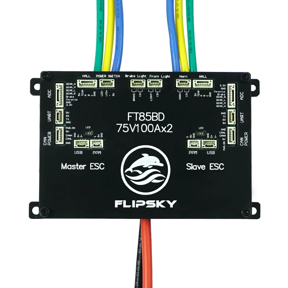 FLIPSKY FT85BD ESC z aluminiowa obudowa NON-VESC do elektryczna deskorolka/skutera/Ebike regulator prędkości/motocykl elektryczny